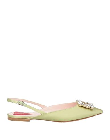 Roger Vivier Woman Ballet Flats Light Green Size 7 Textile Fibers In Green