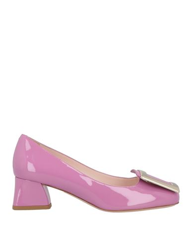 Roger Vivier Woman Pumps Lilac Size 5.5 Leather In Purple