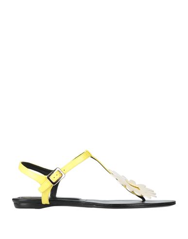 Roger Vivier Woman Thong Sandal Yellow Size 6 Leather