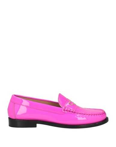 A.bocca A. Bocca Woman Loafers Fuchsia Size 8 Leather In Animal Print