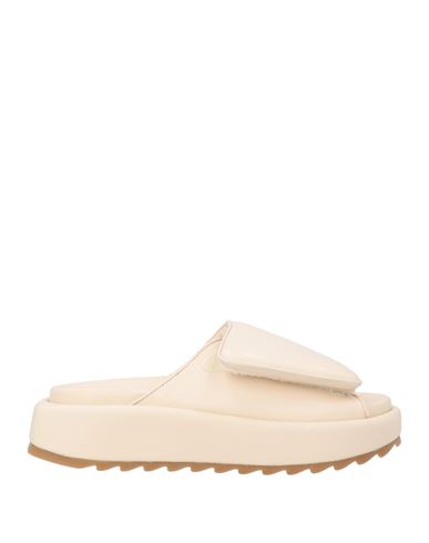 Gia Borghini Woman Sandals Cream Size 6 Leather In White