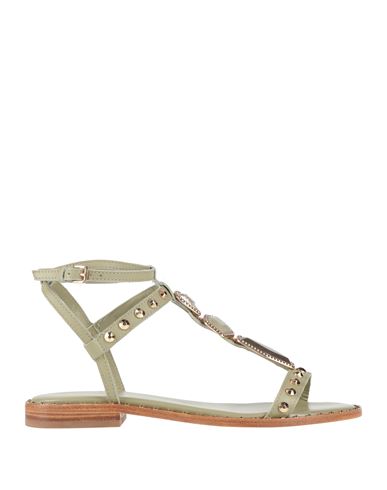 Ash Woman Sandals Sage Green Size 8 Leather In Multi