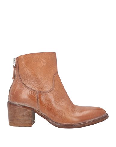 Moma Woman Ankle Boots Tan Size 8 Leather In Brown