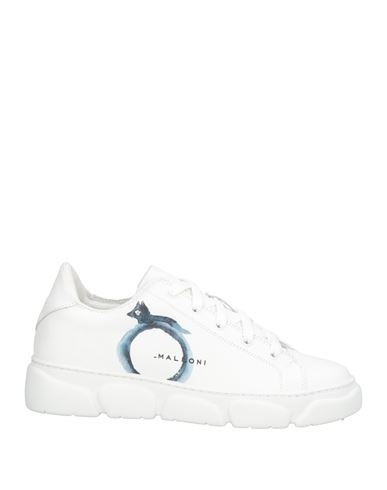 Malloni Woman Sneakers Off White Size 8 Leather