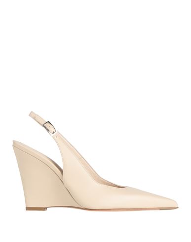 Sergio Levantesi Woman Pumps Beige Size 7.5 Leather In Multi