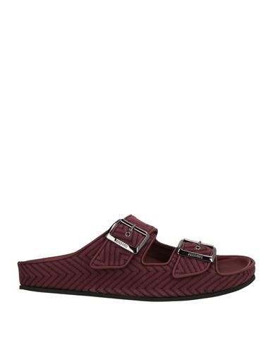 Missoni Man Sandals Plum Size 8.5 Textile Fibers In Burgundy