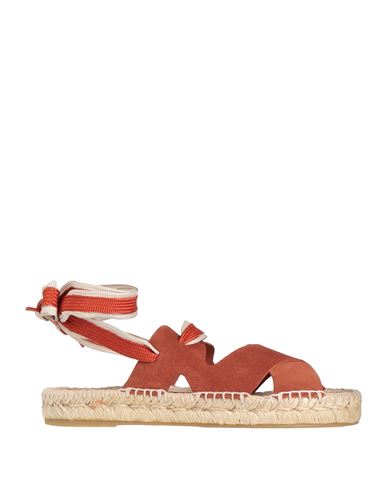 Paloma Barceló Palomitas By  Woman Espadrilles Brick Size 8 Leather In Red