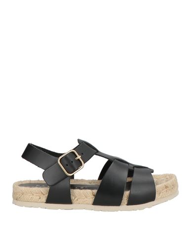 Paloma Barceló Palomitas By  Woman Espadrilles Black Size 8 Leather
