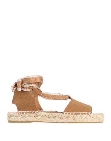 Paloma Barceló Palomitas By  Woman Espadrilles Camel Size 8 Leather In Multi