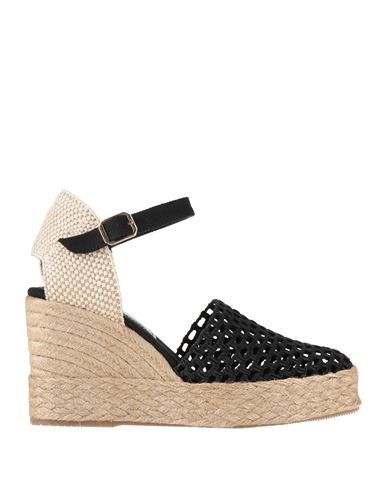 Paloma Barceló Palomitas By  Woman Espadrilles Black Size 8 Textile Fibers In Multi