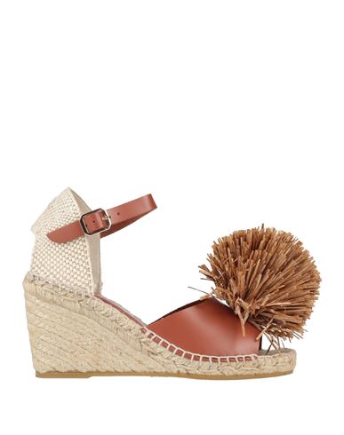 Paloma Barceló Palomitas By  Woman Espadrilles Tan Size 7 Leather In Brown