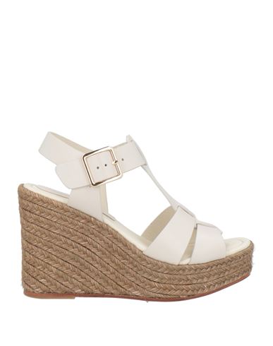 Paloma Barceló 100mm Alison Leather Wedge Sandals In White