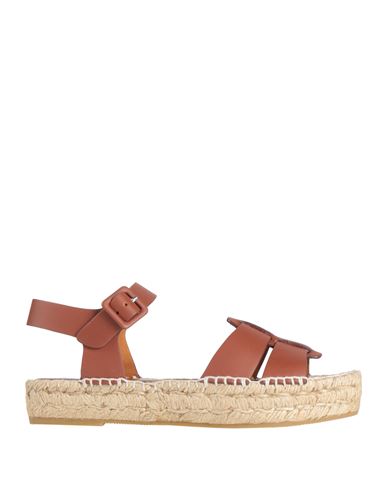 Paloma Barceló Woman Espadrilles Tan Size 8 Cowhide In Brown