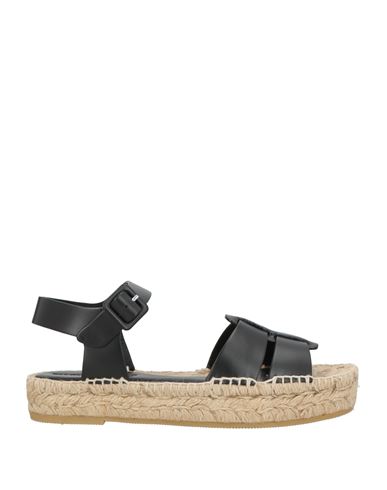 Paloma Barceló Woman Espadrilles Black Size 7 Cowhide