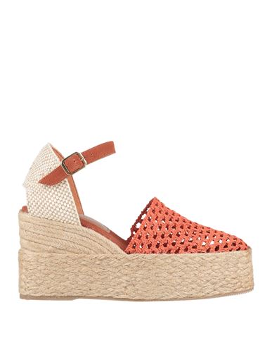 Paloma Barceló Palomitas By  Woman Espadrilles Rust Size 8 Textile Fibers In Red