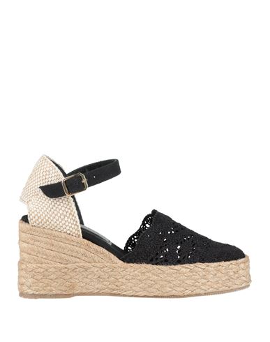 Paloma Barceló Palomitas By  Woman Espadrilles Black Size 8 Textile Fibers In Multi
