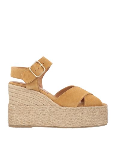 Paloma Barceló Palomitas By  Woman Espadrilles Sand Size 8 Leather In Multi