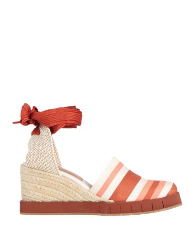 Paloma Barceló Palomitas By  Woman Espadrilles Rust Size 8 Textile Fibers In Red