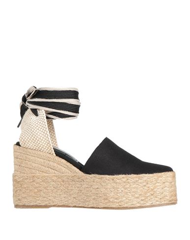 Paloma Barceló Palomitas By  Woman Espadrilles Black Size 7 Textile Fibers In Multi
