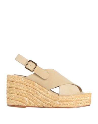 Paloma Barceló Woman Sandals Beige Size 8 Leather, Natural Raffia In Neutral