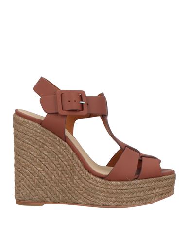 Paloma Barceló Woman Espadrilles Tan Size 8 Cowhide In Brown