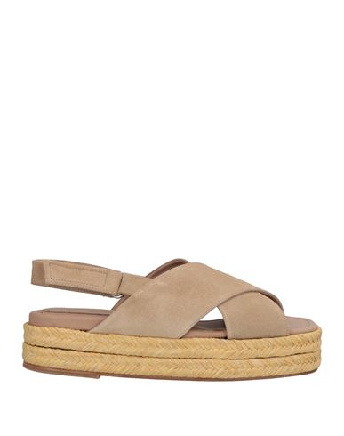 Paloma Barceló Woman Espadrilles Sand Size 8 Leather In Neutral