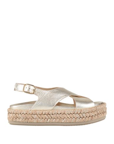 Paloma Barceló Woman Espadrilles Platinum Size 8 Leather In Brown