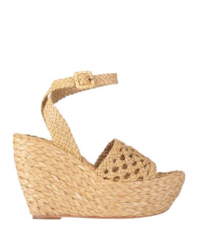 Paloma Barceló Woman Sandals Beige Size 9 Natural Raffia In Brown