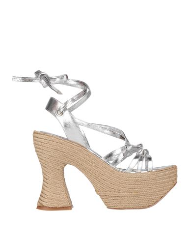 Paloma Barceló Woman Sandals Silver Size 8 Leather