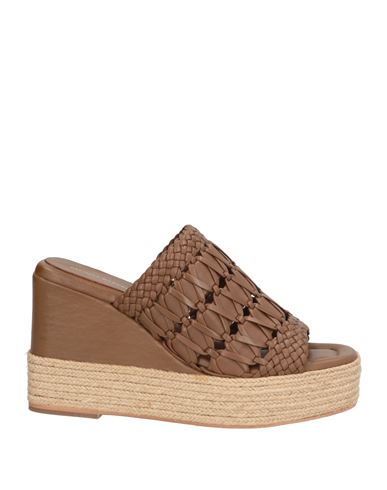 Paloma Barceló Woman Espadrilles Brown Size 8 Leather