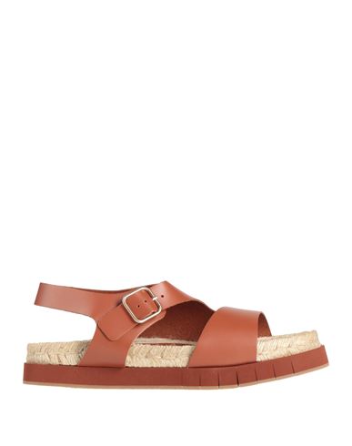 Paloma Barceló Palomitas By  Woman Espadrilles Tan Size 7 Leather In Brown