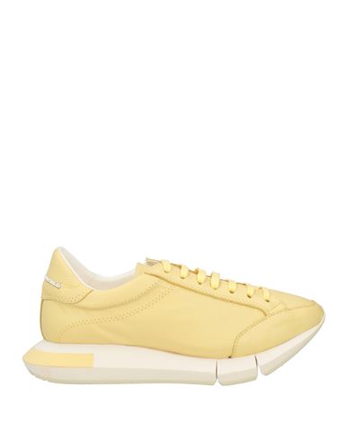 Paloma Barceló Woman Sneakers Pastel Yellow Size 9 Leather
