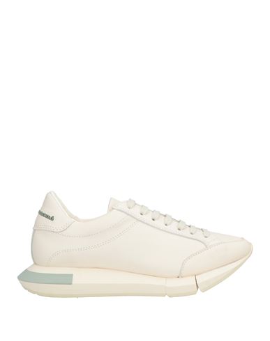 Paloma Barceló Woman Sneakers Ivory Size 8 Leather In Animal Print