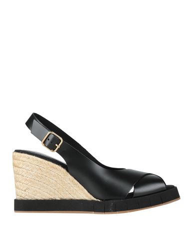 Paloma Barceló Palomitas By  Woman Espadrilles Black Size 9 Leather