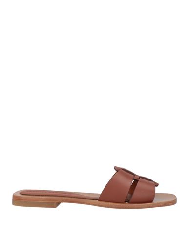 Paloma Barceló Woman Sandals Tan Size 8 Cowhide In Brown