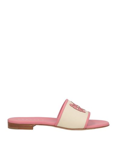 Unützer Woman Sandals Pink Size 8 Leather, Textile Fibers