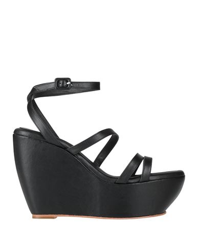 Paloma Barceló Woman Sandals Black Size 8 Leather In Multi