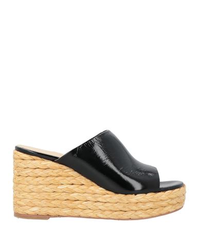 Paloma Barceló Woman Espadrilles Black Size 8 Leather