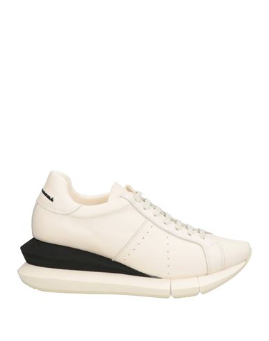 Paloma Barceló Woman Sneakers Ivory Size 10 Leather In White