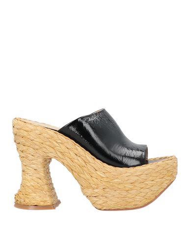 Paloma Barceló Woman Sandals Black Size 8 Leather