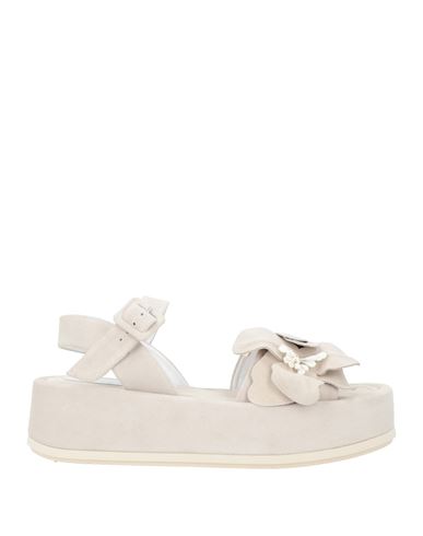 Paloma Barceló Woman Sandals Light Grey Size 9 Leather In Neutral