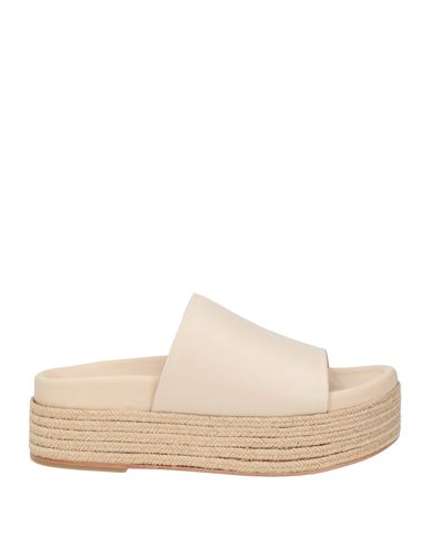Paloma Barceló Woman Espadrilles Beige Size 7 Leather In Sand