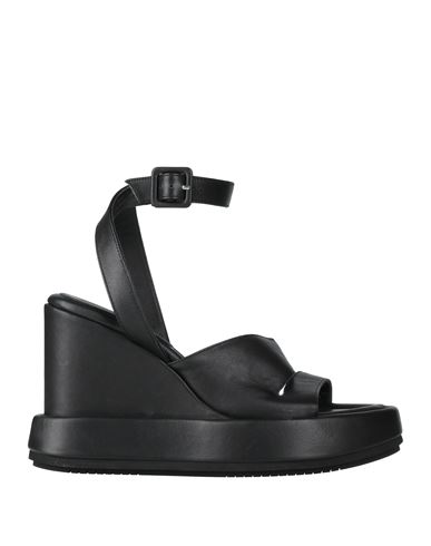 Paloma Barceló Woman Sandals Black Size 10 Leather