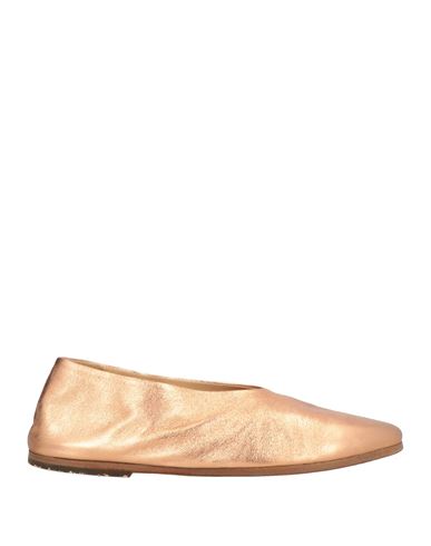 Marsèll Woman Ballet Flats Bronze Size 8 Calfskin In Yellow