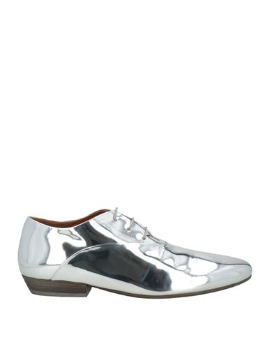 Marsèll Woman Lace-up Shoes Silver Size 8 Leather In Animal Print