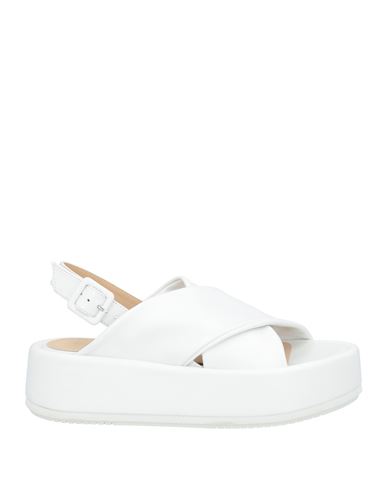 Paloma Barceló Woman Sandals White Size 8 Leather