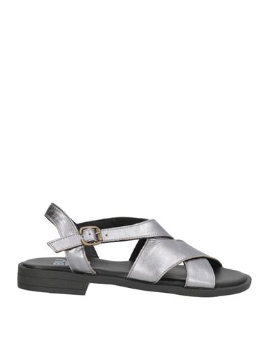 Bueno Woman Sandals Silver Size 8 Leather In Silver