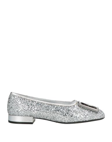 Ferragamo Myrna 15 T Woman Ballet Flats Silver Size 7 Lambskin