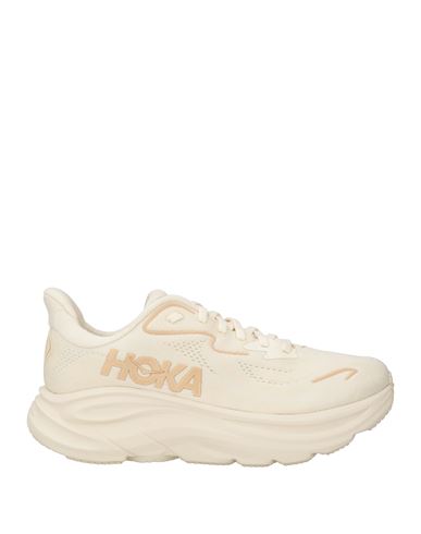 Hoka W Clifton 10 Woman Sneakers Cream Size 8 Textile Fibers In Neutral