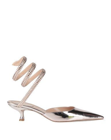 René Caovilla Rene' Caovilla Woman Pumps Blush Size 8 Calfskin, Textile Fibers In Pink